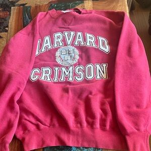LOGO 7 Red Harvard Crewneck Sweater